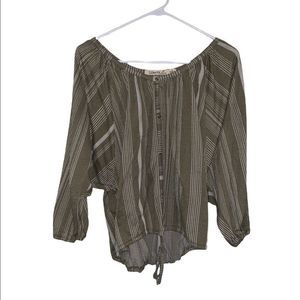 Liberty Love 3/4 sleeve crop top